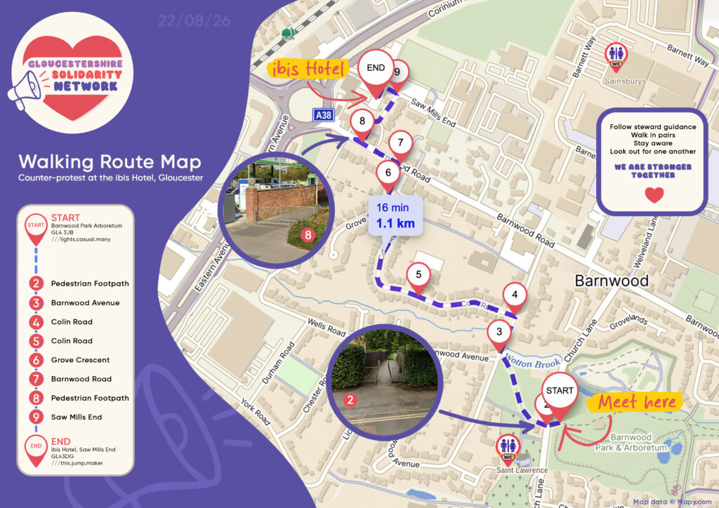 map - stewards will guide people